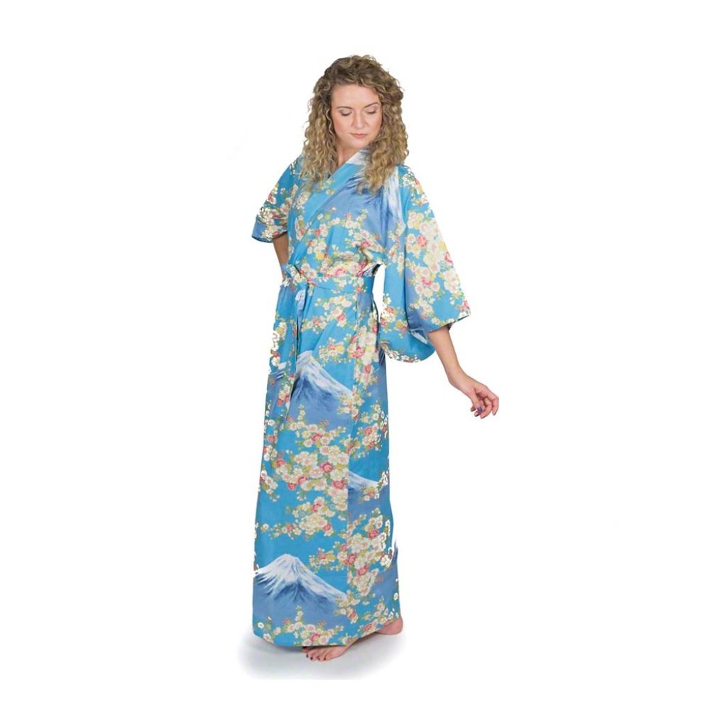 Japanese Yukata - Sakura and Mt. Fuji  (New)